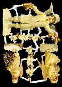 Glanzbilder - weiße Engel mit Glocken Glanzbilder - weiße Engel mit Glocken