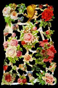 Glanzbilder - Blumen mit Tiere Glanzbilder - Blumen mit Tiere