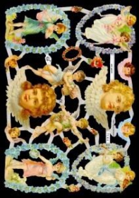 Glanzbilder mit Silber-Glimmer - verschiedene Engel Glanzbilder mit Silber-Glimmer - verschiedene Engel