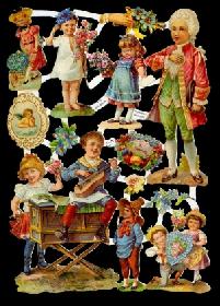 Glanzbilder - Kinder in barokken Kleidern Glanzbilder - Kinder in barokken Kleidern