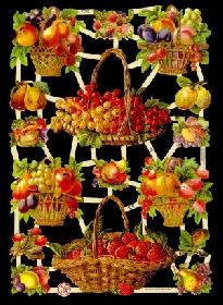 Glanzbilder - Obstkörbe ( Erdbeeren ) Glanzbilder - Obstkörbe ( Erdbeeren )