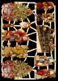 Glanzbilder - 6 Weihnachtsmänner,2 Weihnachtsbäume Glanzbilder - 6 Weihnachtsmänner,2 Weihnachtsbäume