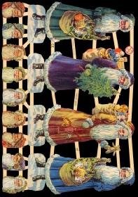 Glanzbilder - 4 große Weihnachtsmänner Glanzbilder - 4 große Weihnachtsmänner