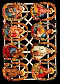 Glanzbilder - 8 Bilder mit Heiligen Glanzbilder - 8 Bilder mit Heiligen