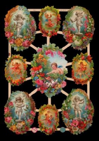 Glanzbilder mit Silber-Glimmer - 9 Bilder mit Engeln und Blumen Glanzbilder mit Silber-Glimmer - 9 Bilder mit Engeln und Blumen