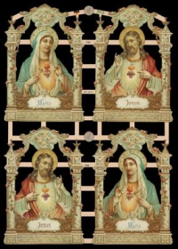 Glanzbilder mit Silber-Glimmer - 4 Bilder mit Maria uns Jesus Glanzbilder mit Silber-Glimmer - 4 Bilder mit Maria uns Jesus