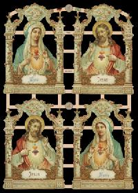 Glanzbilder - 4 Bilder mit Maria uns Jesus Glanzbilder - 4 Bilder mit Maria uns Jesus