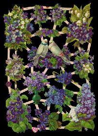 Glanzbilder - lila Blumenbogen Glanzbilder - lila Blumenbogen