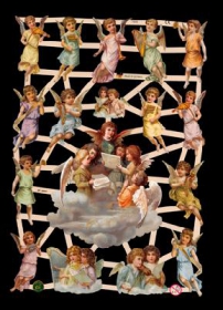 Glanzbilder mit Silber-Glimmer - 17 Engelbilder u.a. auf einer Wolke Glanzbilder mit Silber-Glimmer - 17 Engelbilder u.a. auf einer Wolke