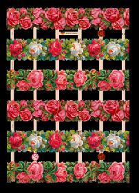 Glanzbilder - Rosenstreifen Glanzbilder - Rosenstreifen