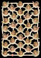 Glanzbilder mit Gold-Glimmer - 33 Engelköpfe Glanzbilder mit Gold-Glimmer - 33 Engelköpfe