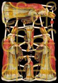 Glanzbilder mit Gold-Glimmer - 3 große und 3 kleine Motive mit dem Bischof Nikolaus Glanzbilder mit Gold-Glimmer - 3 große und 3 kleine Motive mit dem Bischof Nikolaus