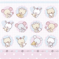 Servietten 25x25 cm - Little Family Girl