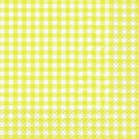 Servietten 33x33 cm - Karo yellow