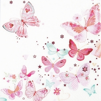 Servietten 33x33 cm - Lovely Butterflies