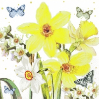 Servietten 33x33 cm - Watercolor Narcissus Servietten 33x33 cm - Watercolor Narcissus