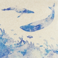 Servietten 33x33 cm - Whales Servietten 33x33 cm - Whales