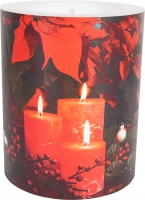 Dekorkerze - Candlelight Poinsettia