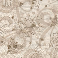 Servietten 25x25 cm - Classical Christmas copper