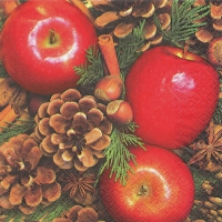 Servietten 33x33 cm - Apples with Nuts
