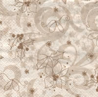 Servietten 33x33 cm - Classical Christmas copper