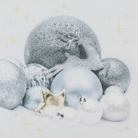 Servietten 33x33 cm - Silver Glam