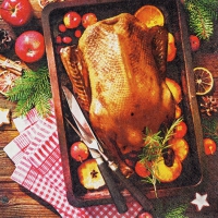Servietten 33x33 cm - Holiday Roast