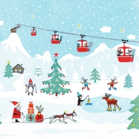 Servietten 33x33 cm - Ski Resort