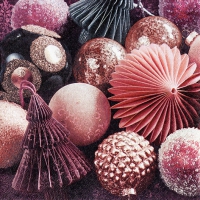 Servietten 33x33 cm - Mauve Baubles
