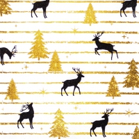 Servietten 33x33 cm - Stags and Trees
