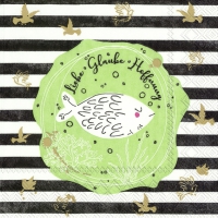 Servietten 25x25 cm - LIEBE GLAUBE HOFFNUNG green