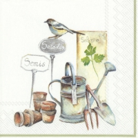 Servietten 25x25 cm - I´M IN THE GARDEN white