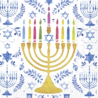Servietten 25x25 cm - HAPPY HANUKKAH
