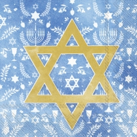 Servietten 25x25 cm - STAR OF DAVID