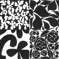 Servietten 25x25 cm - RUUDUT black Servietten 25x25 cm - RUUDUT black