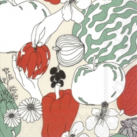 Servietten 25x25 cm - VIHANNESMAA linen Servietten 25x25 cm - VIHANNESMAA linen