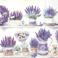 Servietten 25x25 cm - LAVENDER POTS Servietten 25x25 cm - LAVENDER POTS