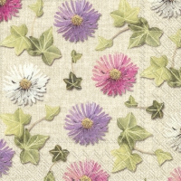 Servietten 25x25 cm - AUTUMN ASTERS linen