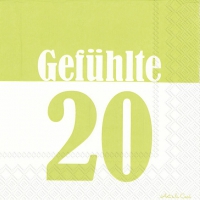 Servietten 33x33 cm - GEFÜHLTE 20 lime