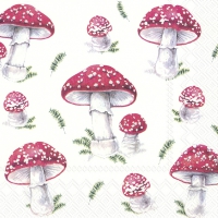 Servietten 33x33 cm - FAIRY TALE MUSHROOMS Servietten 33x33 cm - FAIRY TALE MUSHROOMS