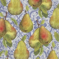 Servietten 33x33 cm - CLASSICAL PEARS blue Servietten 33x33 cm - CLASSICAL PEARS blue