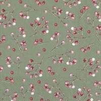 Servietten 33x33 cm - WINTER BERRIES green Servietten 33x33 cm - WINTER BERRIES green