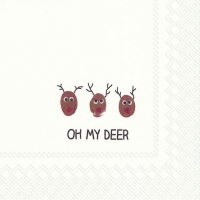 Servietten 33x33 cm - OH MY DEER