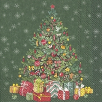 Servietten 33x33 cm - FESTIVE CHRISTMAS TREE green Servietten 33x33 cm - FESTIVE CHRISTMAS TREE green