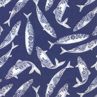 Servietten 33x33 cm - DECORATIVE FISH blue Servietten 33x33 cm - DECORATIVE FISH blue