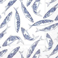 Servietten 33x33 cm - DECORATIVE FISH white Servietten 33x33 cm - DECORATIVE FISH white
