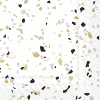 Servietten 33x33 cm - TERRAZZO black gold Servietten 33x33 cm - TERRAZZO black gold