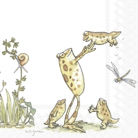 Servietten 33x33 cm - FROG FAMILY Servietten 33x33 cm - FROG FAMILY
