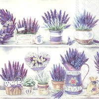 Servietten 33x33 cm - LAVENDER POTS Servietten 33x33 cm - LAVENDER POTS