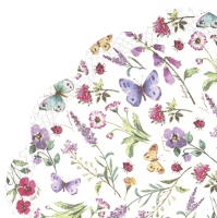 Servietten - Rund - SUMMER FLOWERS white Servietten - Rund - SUMMER FLOWERS white